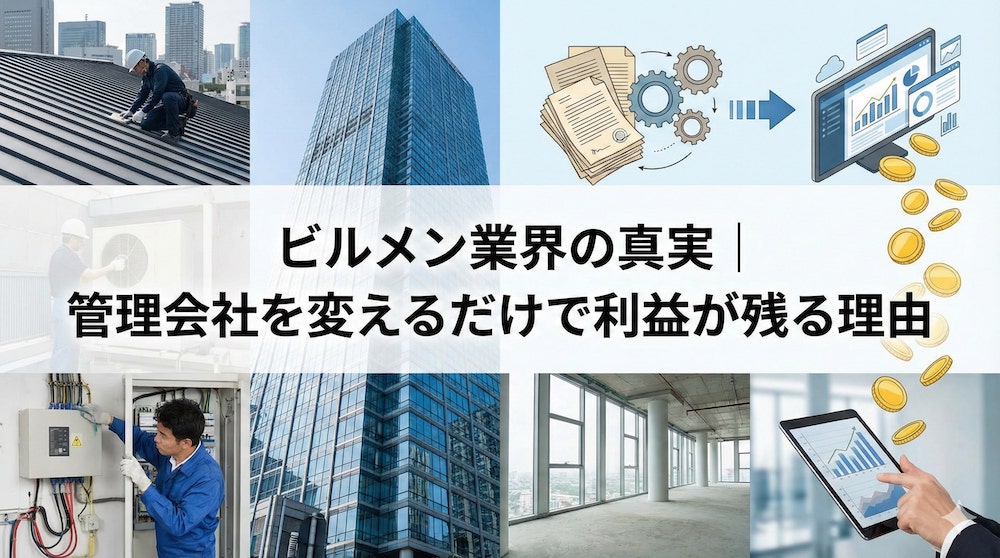 ビルメン業界の真実｜管理会社を変えるだけで利益が残る理由